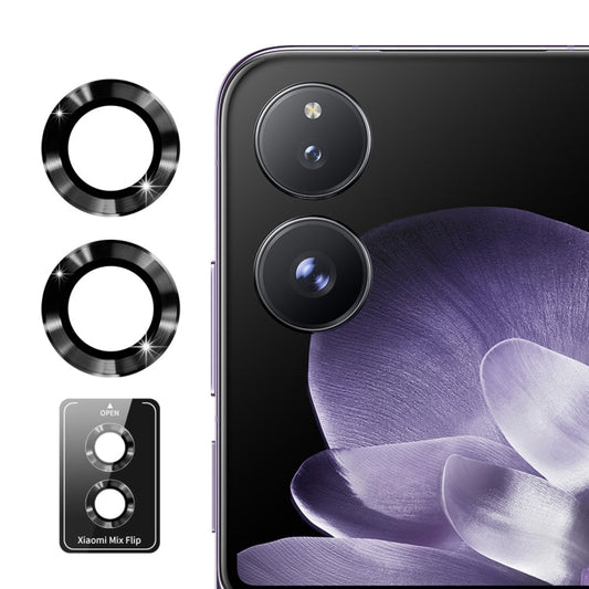For Xiaomi Mix Flip ENKAY 9H Rear Lens Aluminium Alloy Tempered Glass Film(Black)