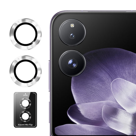 For Xiaomi Mix Flip ENKAY 9H Rear Lens Aluminium Alloy Tempered Glass Film(Silver)