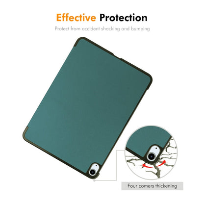 For iPad Air 13 2026 / 2025 / 2024 ENKAY Tri-fold Custer Texture Plastic Leather Smart Tablet Case(Grey)