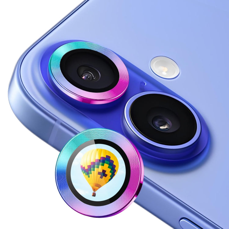 Pour iPhone 16 / 16 Plus ENKAY Hat-Prince AR 9H Film en verre trempé en alliage d'aluminium pour objectif arrière (Coloré)