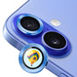 For iPhone 16 / 16 Plus ENKAY Hat-Prince AR 9H Rear Lens Aluminium Alloy Tempered Glass Film(Royal Blue)
