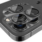 Pour iPhone 16 Pro / 16 Pro Max Film de protection d'objectif en verre trempé en alliage d'aluminium ENKAY (noir)