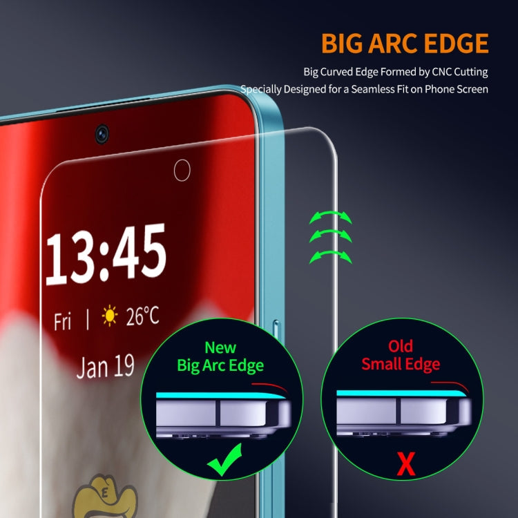 For Google Pixel 9 Pro 5pcs ENKAY 9H Big Arc Edge High Aluminum-silicon Tempered Glass Film