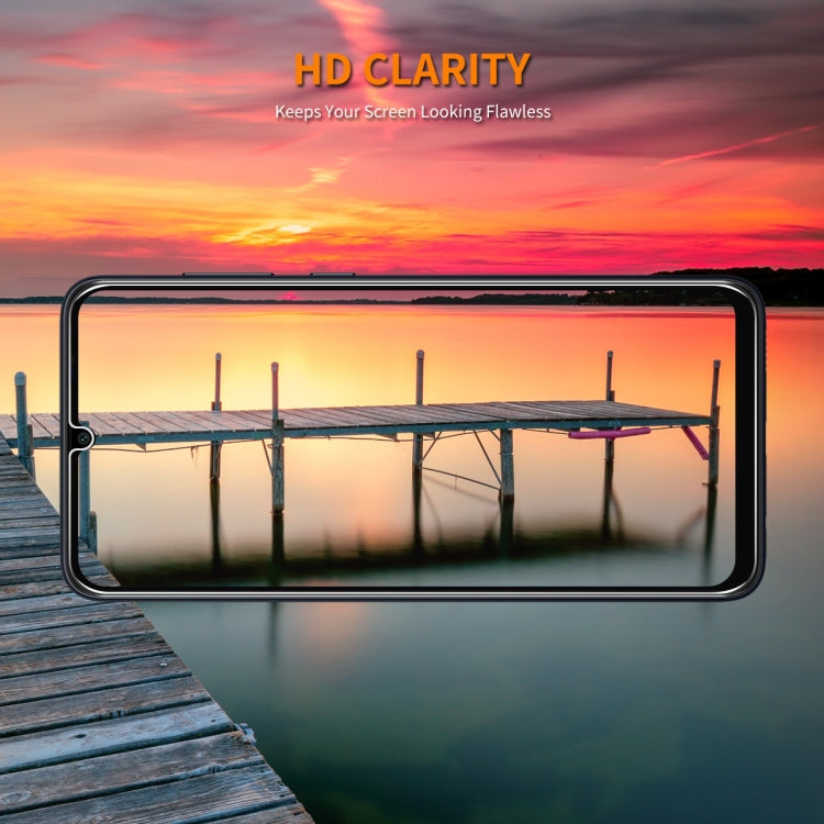 For Samsung Galaxy A06 5pcs ENKAY 9H Big Arc Edge High Aluminum-silicon Tempered Glass Film