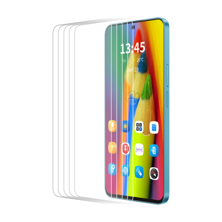 For Motorola Moto G22 / E32s 5pcs ENKAY 9H Big Arc Edge High Aluminum-silicon Tempered Glass Film