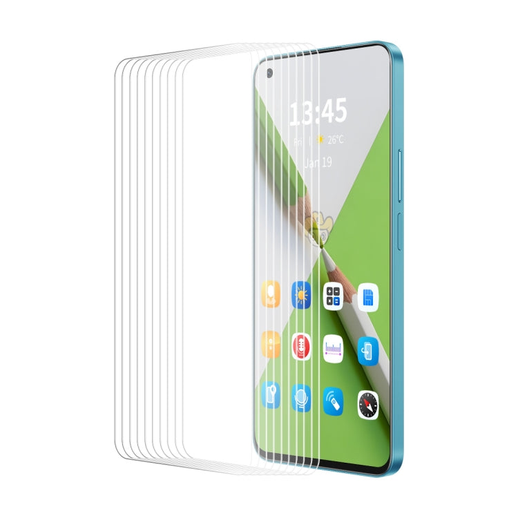 Pour OnePlus Nord 2T 10pcs ENKAY 9H Grand Arc Bord Film de Verre Trempé Haute teneur en Aluminium-silicium