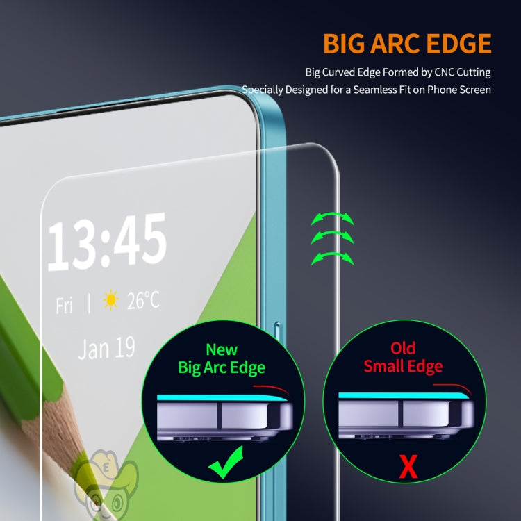 For OnePlus Nord CE 2 Lite 5G 10pcs ENKAY 9H Big Arc Edge High Aluminum-silicon Tempered Glass Film