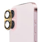 For iPhone 16 / 16 Plus ENKAY Aluminium Alloy Tempered Glass Lens Cover Film(Golden)