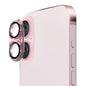 Pour iPhone 16 / 16 Plus Film de protection d'objectif en verre trempé en alliage d'aluminium ENKAY (Rose)