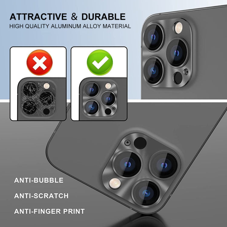 For iPhone 16 / 16 Plus ENKAY Aluminium Alloy Tempered Glass Lens Cover Film(Golden)