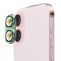 Pour iPhone 16 / 16 Plus ENKAY Film de protection en verre trempé anti-reflets en alliage d'aluminium pour objectif d'appareil photo (Vert)