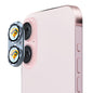 For iPhone 16 / 16 Plus ENKAY Anti-reflection Camera Lens Aluminium Alloy Tempered Glass Film(Light Blue)