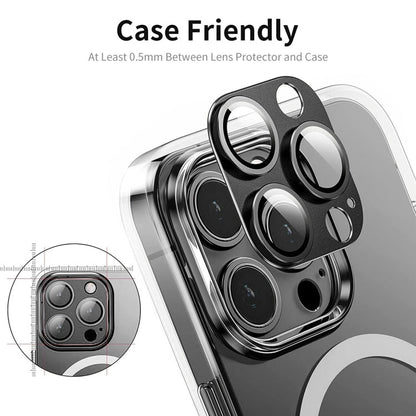 Pour iPhone 16 / 16 Plus ENKAY Film de protection en verre trempé anti-reflets en alliage d'aluminium pour objectif d'appareil photo (Vert)