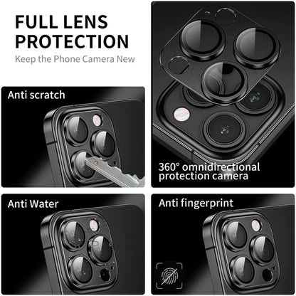 Pour iPhone 16 / 16 Plus ENKAY Film de protection en verre trempé anti-reflets en alliage d'aluminium pour objectif d'appareil photo (Vert)