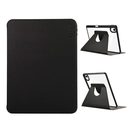For iPad Air 13 2026 / 2025 / 2024 ENKAY 360 Rotation PMMA Leather Smart Tablet Case with Pen Slot(Black)