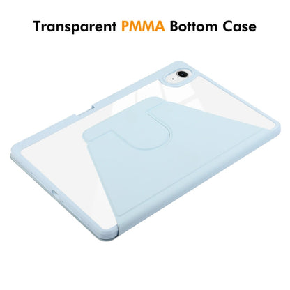 For iPad Air 13 2026 / 2025 / 2024 ENKAY 360 Rotation PMMA Leather Smart Tablet Case with Pen Slot(Blue)