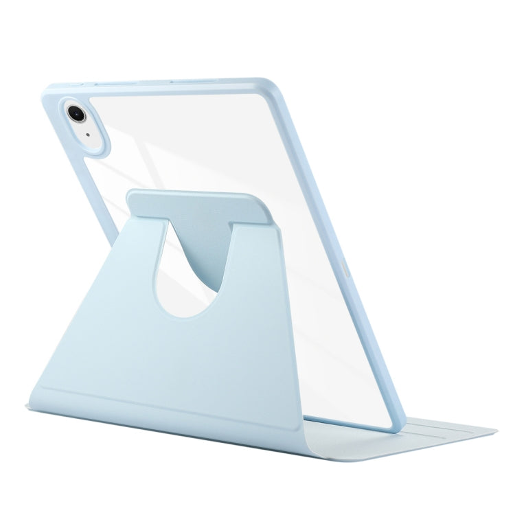 For iPad Air 13 2026 / 2025 / 2024 ENKAY 360 Rotation PMMA Leather Smart Tablet Case with Pen Slot(Grey)
