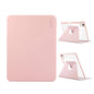 For iPad Air 13 2026 / 2025 / 2024 ENKAY 360 Rotation PMMA Leather Smart Tablet Case with Pen Slot(Pink)