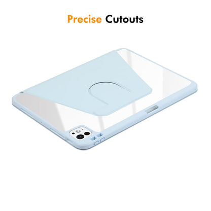 For iPad Pro 11 2025 / 2024 ENKAY 360 Rotation PMMA Leather Smart Tablet Case with Pen Slot(Black)