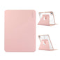 For iPad Pro 11 2025 / 2024 ENKAY 360 Rotation PMMA Leather Smart Tablet Case with Pen Slot(Pink)