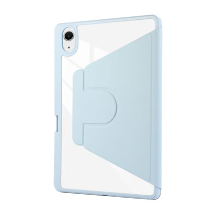 For iPad Air 11 2026 / 2025 / 2024 ENKAY 360 Rotation PMMA Leather Smart Tablet Case with Pen Slot(Blue)