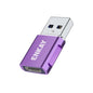 ENKAY ENK-AT119 Aluminium Alloy Male USB 3.0 to Female Type-C Data Adapter Converter Support Fast Charging(Purple)