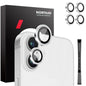Pour iPhone 16 / 16 Plus NORTHJO 2 jeux de 4 protections d'objectif d'appareil photo en métal (argent)