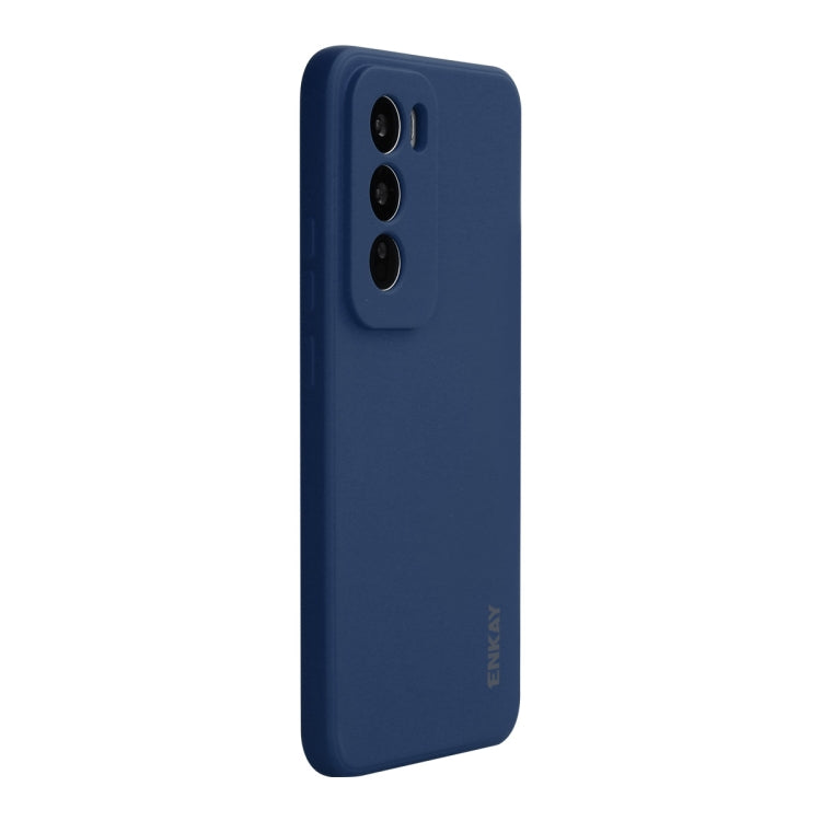 For OPPO Reno12 Pro ENKAY Liquid Silicone Soft Shockproof Phone Case(Dark Blue)