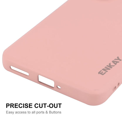 Pour OPPO K12 ENKAY Coque de Téléphone Souple Antichoc en Silicone Liquide (Rose)