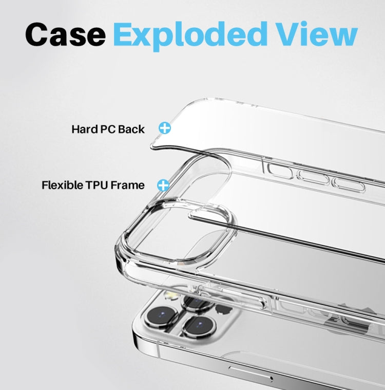 Pour iPhone 16 Pro Max NORTHJO 5 en 1 Coque de téléphone transparente avec 2 protections d'écran + 2 protections d'objectif d'appareil photo