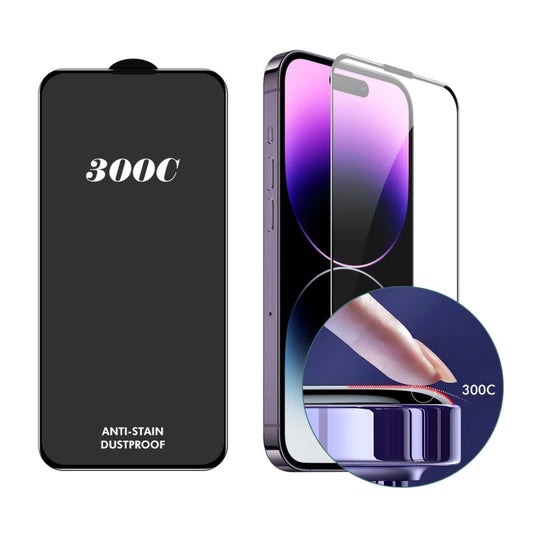 Pour iPhone 14 Pro Max Film en Verre Trempé ENKAY 300C Super Grand Arc Couverture Complète Haute Teneur en Aluminium-silicium