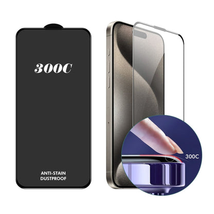 For iPhone 15 Pro Max ENKAY 300C Super Large Arc Full Coverage High Aluminum-silicon Tempered Glass Film