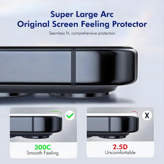 For iPhone 15 Pro ENKAY 300C Super Large Arc Full Coverage High Aluminum-silicon Tempered Glass Film
