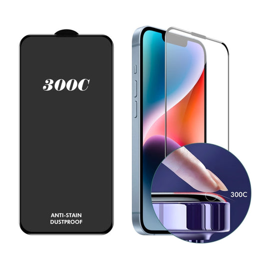 Pour iPhone 13 Pro Max / 14 Plus ENKAY 300C Arc Super Large Couverture Complète Film de Protection en Verre Trempé Haute Aluminium-silicium