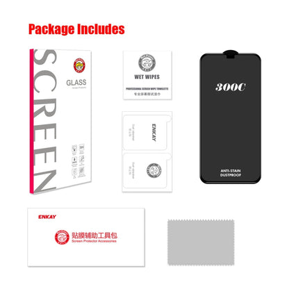 For iPhone 12 Pro Max ENKAY 300C Super Large Arc Full Coverage High Aluminum-silicon Tempered Glass Film