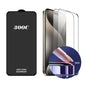 For iPhone 15 Pro 2pcs ENKAY 300C Super Large Arc Full Coverage High Aluminum-silicon Tempered Glass Film Black