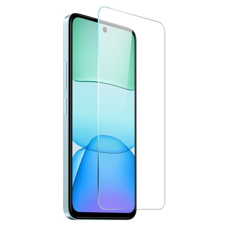For Xiaomi Redmi 13 4G NORTHJO Transparent TPU Phone Case with Tempered Glass Film(Transparent)