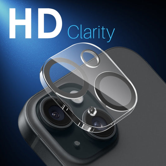 For iPhone 15 / 15 Plus NORTHJO Camera Lens Protector 3D Night Shot Tempered Glass Film(Black)