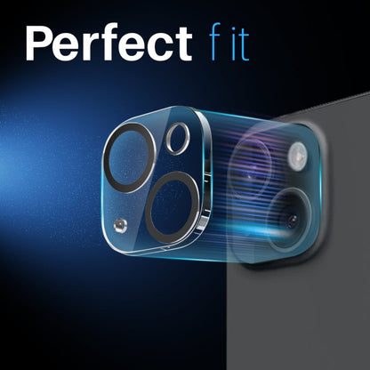 For iPhone 14 / 14 Plus NORTHJO Camera Lens Protector 3D Night Shot Tempered Glass Film(Black)