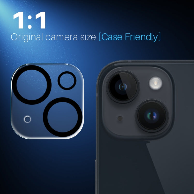 For iPhone 14 / 14 Plus NORTHJO Camera Lens Protector 3D Night Shot Tempered Glass Film(Black)