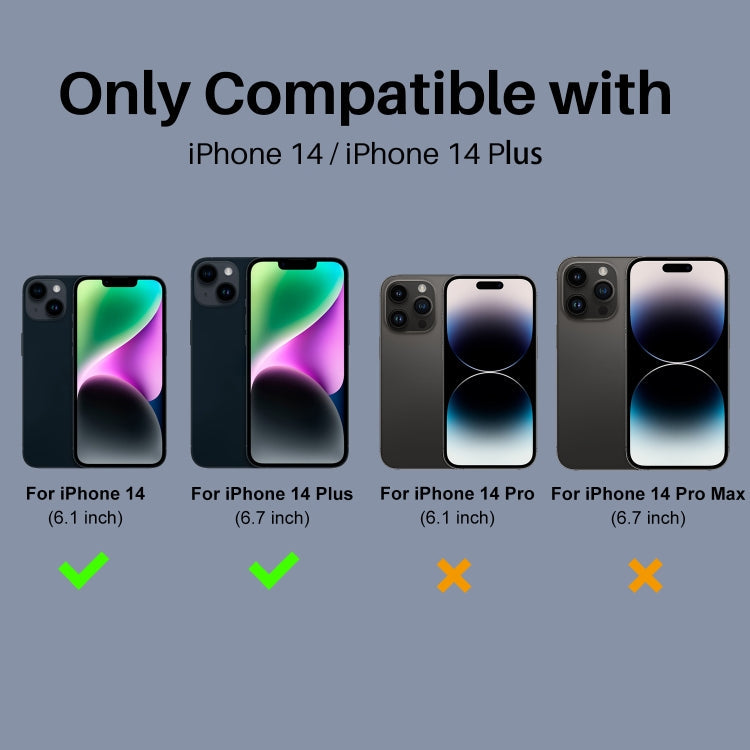 For iPhone 14 / 14 Plus NORTHJO Camera Lens Protector 3D Night Shot Tempered Glass Film(Black)