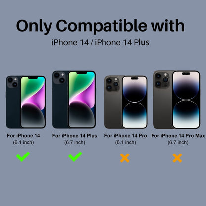 For iPhone 14 / 14 Plus NORTHJO Camera Lens Protector 3D Night Shot Tempered Glass Film(Black)