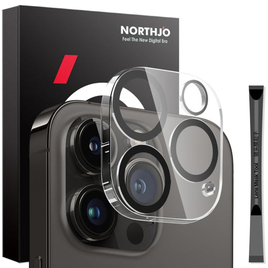 Pour iPhone 14 Pro / 14 Pro Max NORTHJO Protecteur d'objectif de caméra Film en verre trempé 3D Night Shot (Noir)