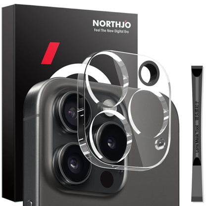 For iPhone 15 Pro / 15 Pro Max NORTHJO Camera Lens Protector 3D HD Tempered Glass Film(Clear)