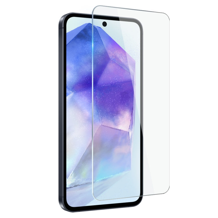 For Galaxy A55 5G NORTHJO 3 in 1 TPU Phone Case with Screen Protector and Lens Film(Transparent)