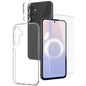 For Galaxy S24 FE 5G NORTHJO 3 in 1 TPU Phone Case with Screen Protector and Lens Film(Transparent)