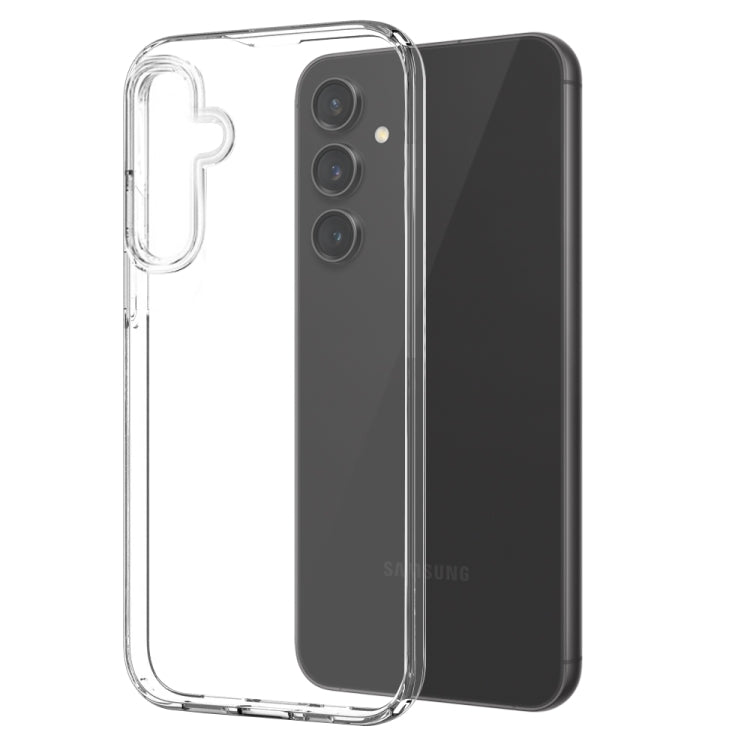 For Galaxy S24 FE 5G NORTHJO 3 in 1 TPU Phone Case with Screen Protector and Lens Film(Transparent)