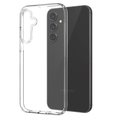 For Galaxy S24 FE 5G NORTHJO 3 in 1 TPU Phone Case with Screen Protector and Lens Film(Transparent)