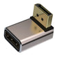 Adaptateur convertisseur Displayport mâle vers Displayport femelle JUNSUNMAY 8K 60Hz PD1.4, Angle : Bas