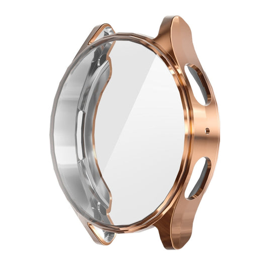 Pour Samsung Galaxy Watch7 44mm Coque souple en TPU plaqué ENKAY Hat-Prince à couverture complète avec protection d'écran (Or rose)